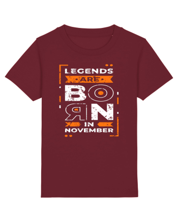 Legends Are Born In November Burgundy