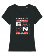 Legends Are Born In December Tricou mânecă scurtă guler larg fitted Damă Expresser