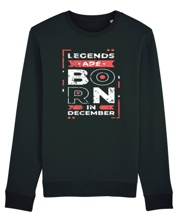 Legends Are Born In December Black