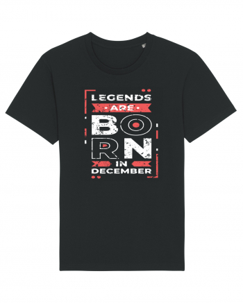 Legends Are Born In December Black