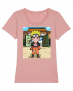 NARUTO - Naruto in Konoha (chibi) Tricou mânecă scurtă guler larg fitted Damă Expresser