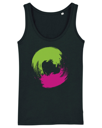 Color Wheel - green&purple Black