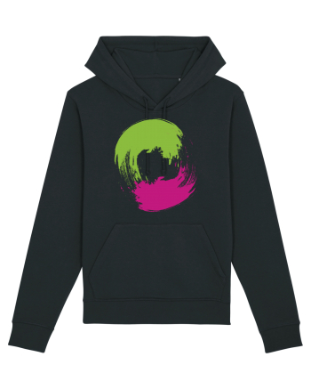 Color Wheel - green&purple Black