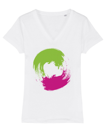 Color Wheel - green&purple White