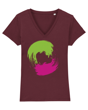Color Wheel - green&purple Burgundy