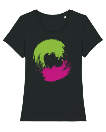 Color Wheel - green&purple Black