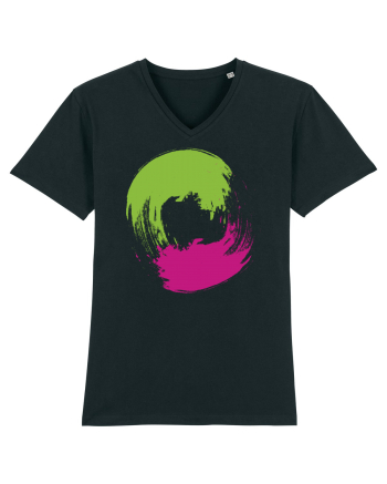 Color Wheel - green&purple Black