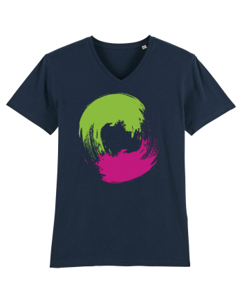 Color Wheel - green&purple French Navy