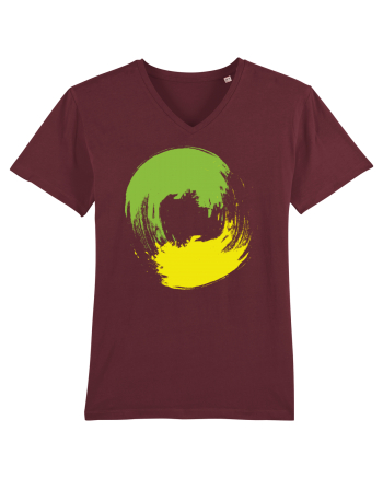 Color Wheel - green&yellow Burgundy