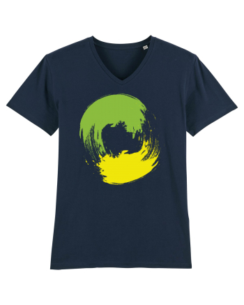 Color Wheel - green&yellow French Navy