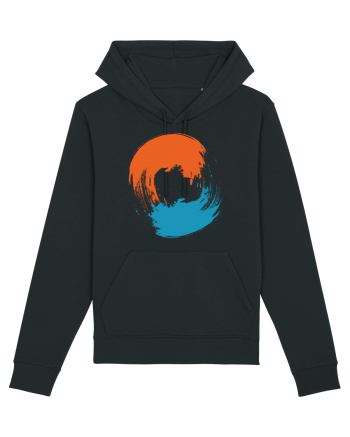 Color Wheel - orange&blue Black