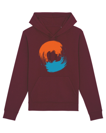 Color Wheel - orange&blue Burgundy
