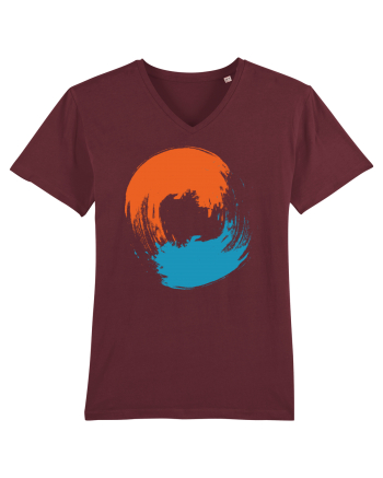 Color Wheel - orange&blue Burgundy