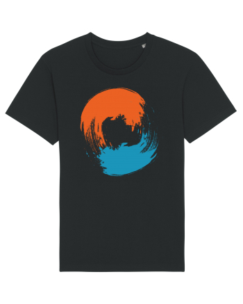 Color Wheel - orange&blue Black