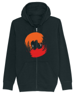 Color Wheel - orange&red 2 Hanorac cu fermoar Unisex Connector