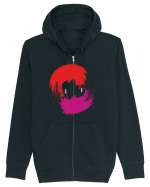 Color Wheel - red&purple Hanorac cu fermoar Unisex Connector