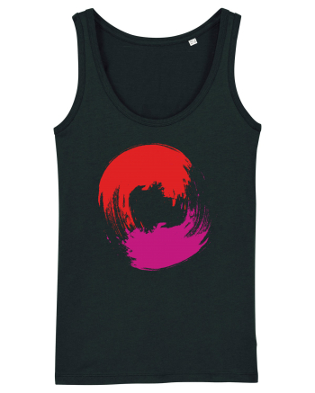 Color Wheel - red&purple Black