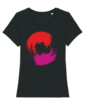 Color Wheel - red&purple Black