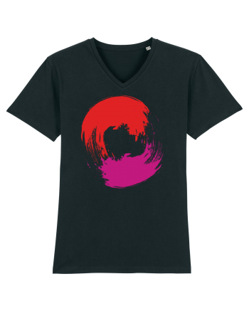 Color Wheel - red&purple Black