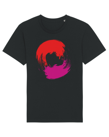 Color Wheel - red&purple Black