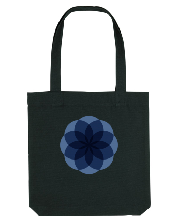 Color Wheel - blue flower Black