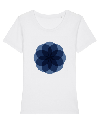 Color Wheel - blue flower White