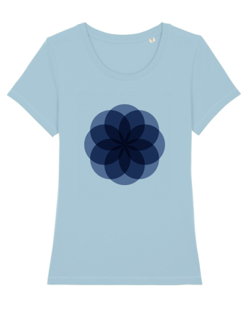 Color Wheel - blue flower Sky Blue