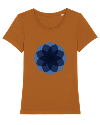 Color Wheel - blue flower Roasted Orange