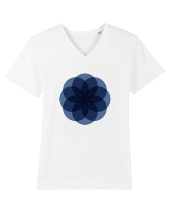 Color Wheel - blue flower White