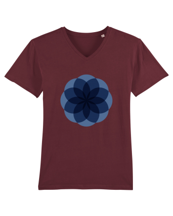 Color Wheel - blue flower Burgundy