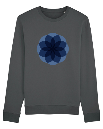 Color Wheel - blue flower Anthracite