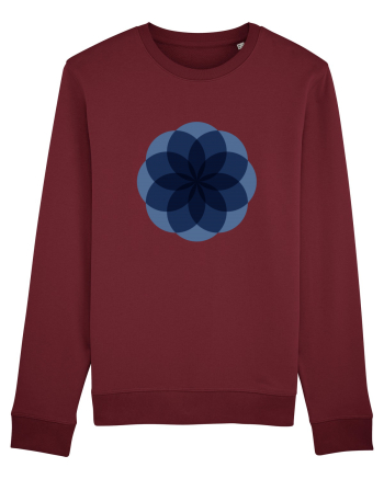 Color Wheel - blue flower Burgundy