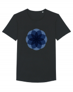 Color Wheel - blue flower Tricou mânecă scurtă guler larg Bărbat Skater