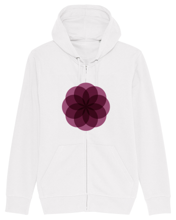 Color Wheel - purple flower White