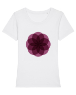 Color Wheel - purple flower Tricou mânecă scurtă guler larg fitted Damă Expresser