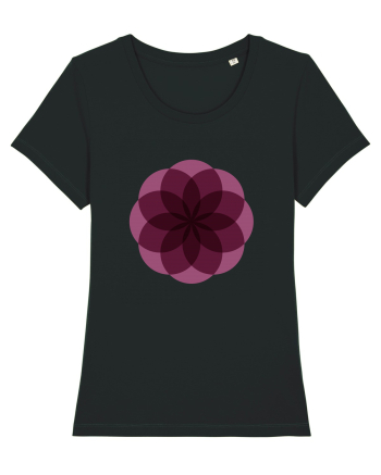 Color Wheel - purple flower Black