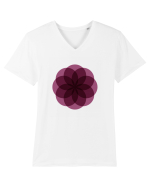 Color Wheel - purple flower Tricou mânecă scurtă guler V Bărbat Presenter