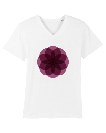 Color Wheel - purple flower White