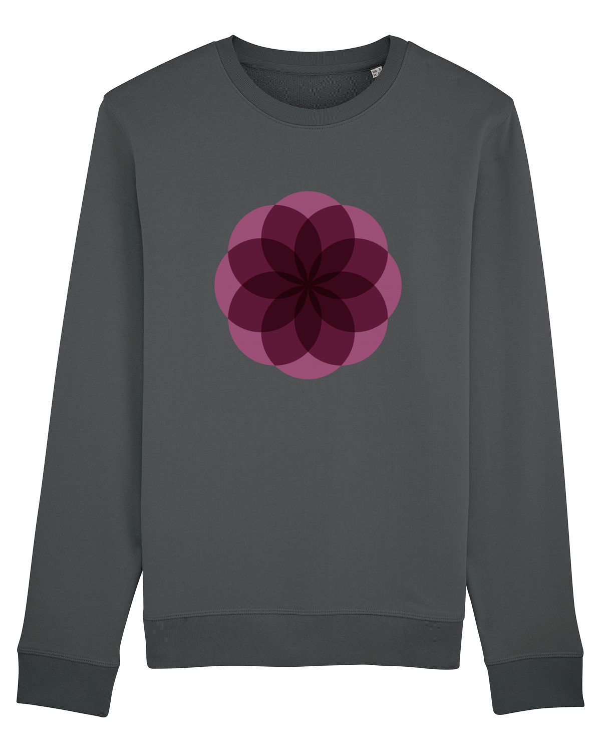 Bluză mânecă lungă Unisex Rise Anthracite
