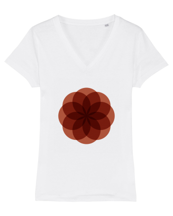 Color Wheel - red flower White