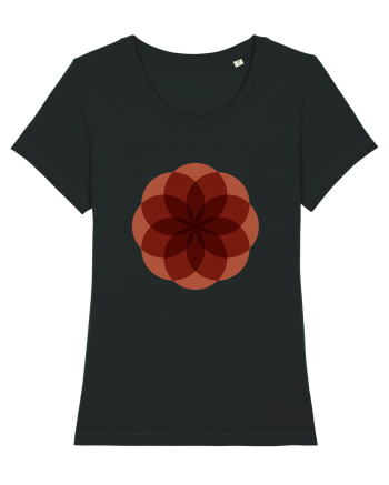 Color Wheel - red flower Black