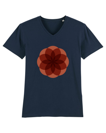 Color Wheel - red flower French Navy