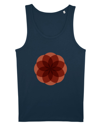 Color Wheel - red flower Navy