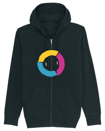 Color Wheel - orange&purple&blue Black