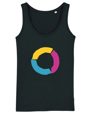 Color Wheel - orange&purple&blue Black