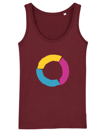 Color Wheel - orange&purple&blue Burgundy