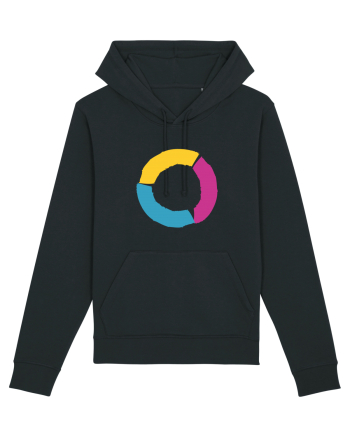 Color Wheel - orange&purple&blue Black