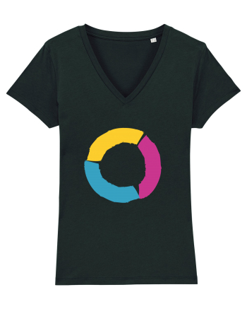 Color Wheel - orange&purple&blue Black