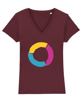 Color Wheel - orange&purple&blue Burgundy