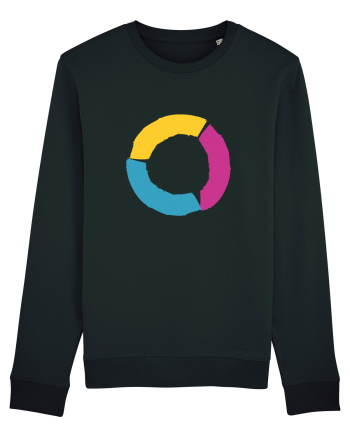 Color Wheel - orange&purple&blue Black